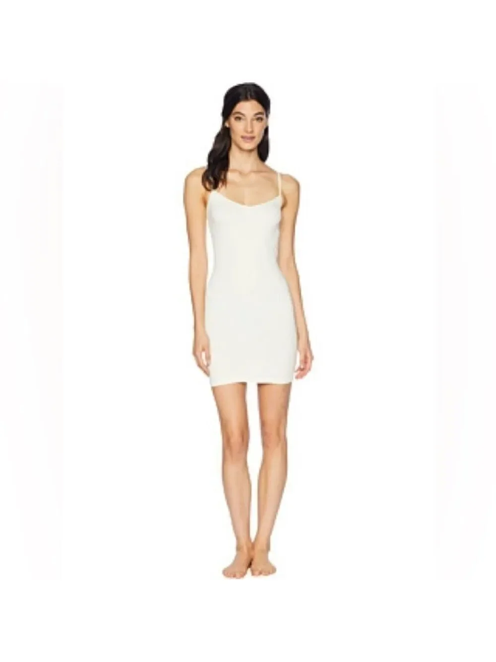 Free People Womens Seamless Mini Slip, Ivory